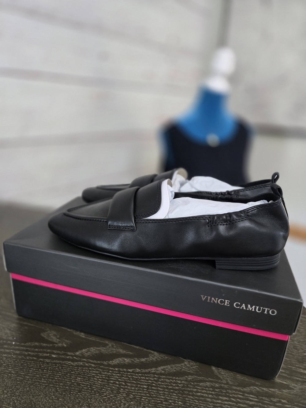 NWT Vince Camuto Azur Black Leather Loafers Flats Women's 8M - Picture 9 of 15